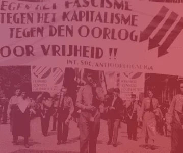 Opbouwen van onder, NAVO bommen van boven